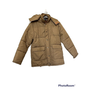 Sears Tan Quilted Puffer Performance Jacket